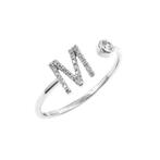 Zonder Minimumprijs - Ring - 14 karaat Witgoud - 0.17ct. tw., Nieuw
