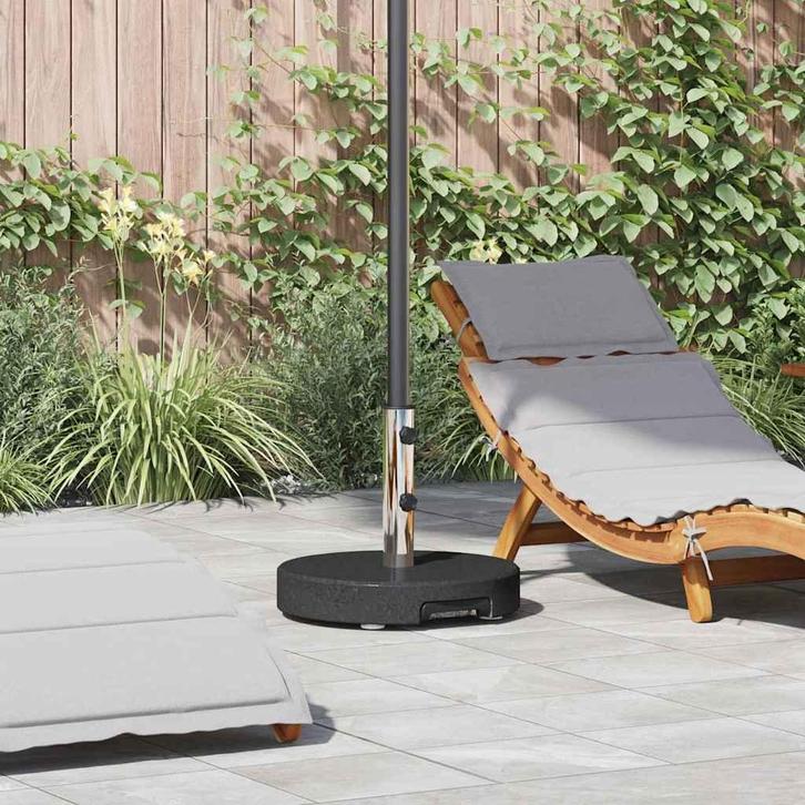 vidaXL Parasolvoet Zwart 45 x 45 x 37.5 cm Graniet, Tuin en Terras, Parasols, Parasolvoet, Nieuw, Minder dan 1 meter, Verzenden