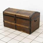 Vintage Ronde Reiskist, Huis en Inrichting, Woonaccessoires | Kisten, Ophalen of Verzenden, Nieuw