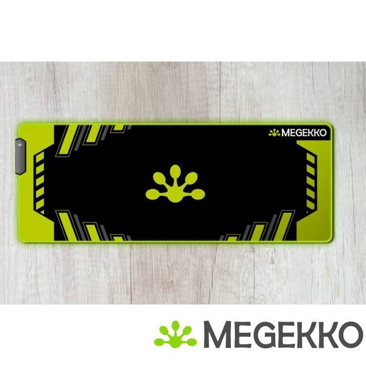 Megekko RGB Gaming Muismat Heavy Duty Dark XXL 800 x 300 mm, Computers en Software, Muizen, Nieuw, Verzenden