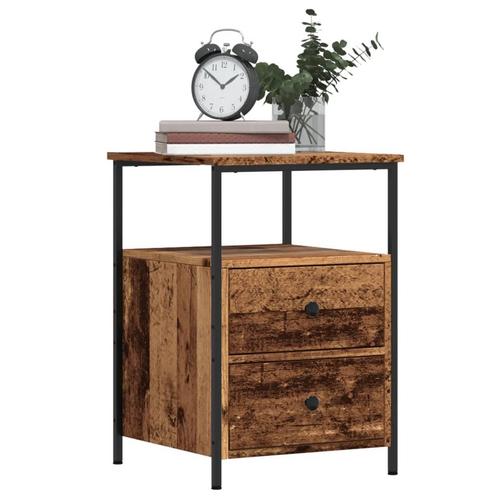 vidaXL Nachtkastje 34x35,5x50 cm bewerkt hout oud, Huis en Inrichting, Slaapkamer | Nachtkastjes, Nieuw, Hout, Verzenden
