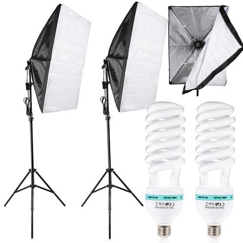 Softbox Studiolamp Set van 2 - Fotografie Lampen met Statief, Audio, Tv en Foto, Fotografie | Fotostudio en Toebehoren, Ophalen of Verzenden