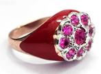 Zonder Minimumprijs - Ring - 9 kt. Roségoud, Zilver -, Nieuw