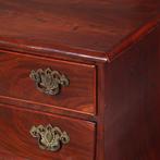 Kleine  Haagse commode in mahonie  3-zijdig gebogen met 4 la, Ophalen of Verzenden