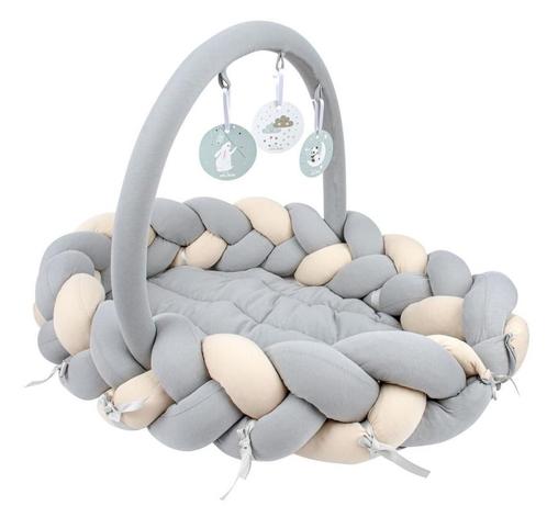 Sevibaby Grijs 3-in-1 Braided Bedbumper en Babynest 521-13, Kinderen en Baby's, Kinderkamer | Beddengoed, Nieuw, Verzenden