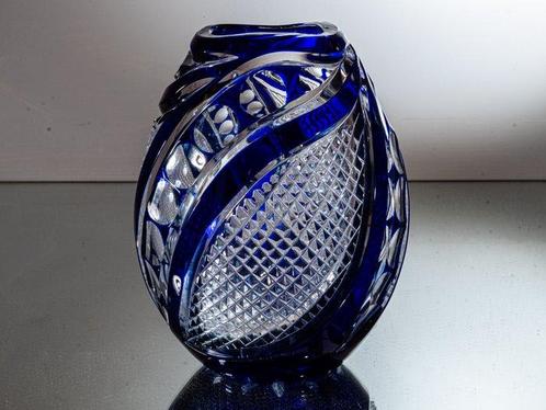 Zwiesel - Vaas - Mid-century ontwerp - met de hand geslepen, Antiek en Kunst, Antiek | Glas en Kristal