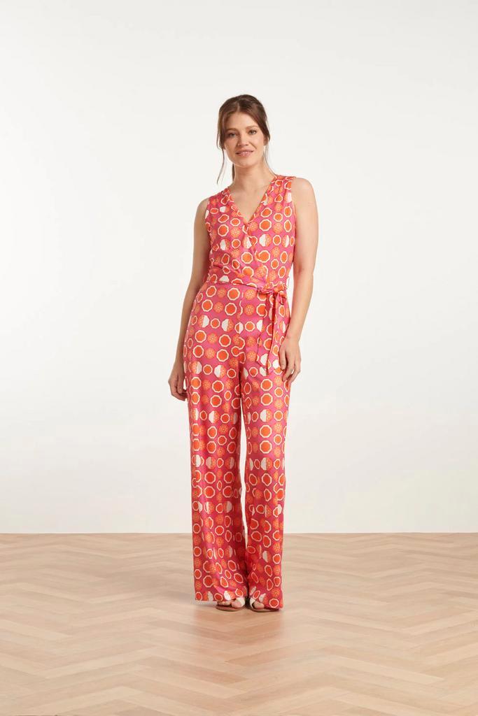 -60% Smashed Lemon  Smashed Lemon 25025 v-hals jumpsuit met, Kleding | Dames, Jumpsuits, Roze, Nieuw, Verzenden