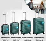 Reiskoffers Groen 4-delig ABS met gratis accessoires, Caravans en Kamperen, Verzenden, Nieuw