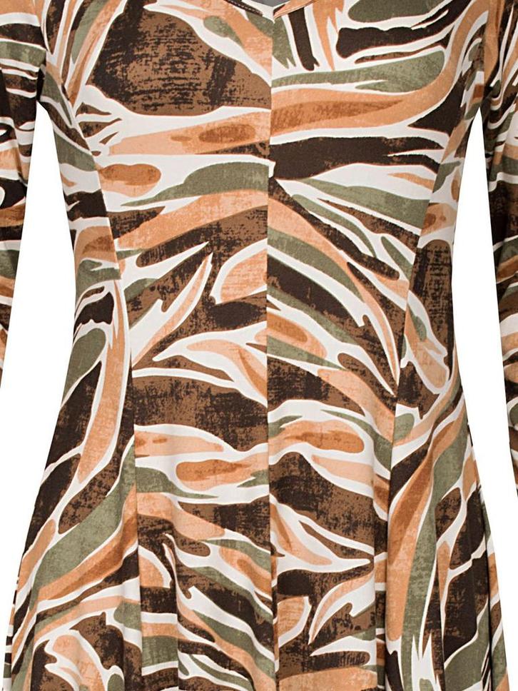 Jurk Lilian Bruin XXL (44), Kleding | Dames, Jurken, Verzenden
