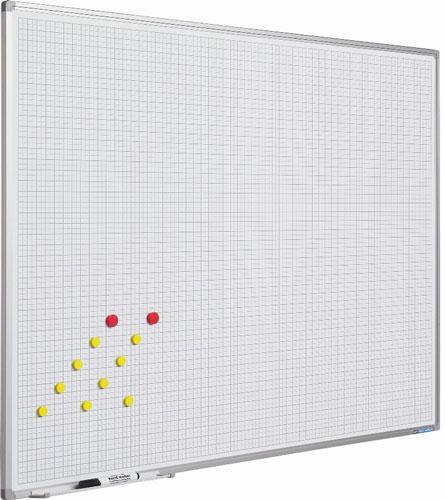 Whiteboard met ruitmotief 2x2- 60x90 cm, Zakelijke goederen, Kantoor en Winkelinrichting | Kantoormeubilair en Inrichting, Ophalen of Verzenden