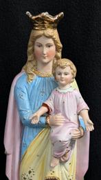 Beeld - Heilige Maagd Maria met Jezus - 38 cm - Biscuit