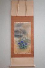 Moonlit Night - Autumn Flower Grass - hanging scroll - with
