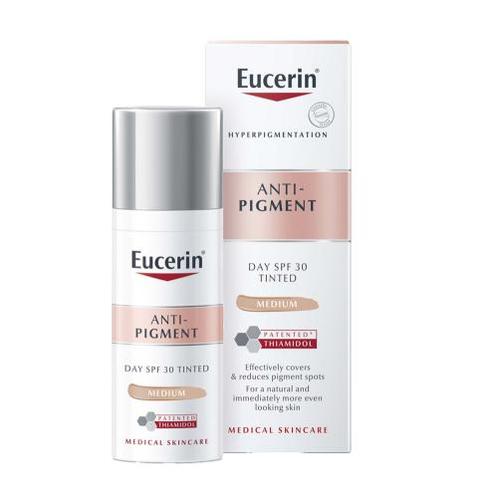 Eucerin Anti-Pigment Crème Tinted SPF30 Medium 30ml, Sieraden, Tassen en Uiterlijk, Uiterlijk | Gezichtsverzorging, Nieuw, Verzenden