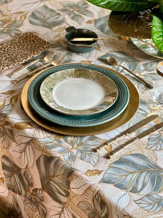 Tafelkleed voor grote tafels, plantenprint, grote tafels, Antiek en Kunst, Antiek | Kleden en Textiel