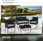 2dekans | tectake® - Wicker tuinset Palese - Zitgroep voor 4, Tuin en Terras, Ophalen of Verzenden, Zo goed als nieuw
