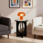 Bijzettafel Podeldsvin 49x40 cm zwart [en.casa], Huis en Inrichting, Tafels | Bijzettafels, Verzenden, Nieuw