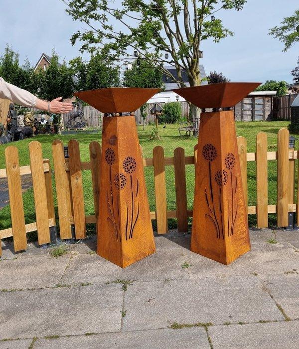 Bloempot (2) - Staal - XL Cortenstaal, Antiek en Kunst, Curiosa en Brocante