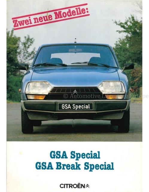 1980 CITROËN GSA (BREAK) SPECIAL BROCHURE DUITS, Boeken, Auto's | Folders en Tijdschriften