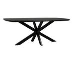 Eettafel Colorado Deens ovaal mangohout 300x110 cm - zwart, Huis en Inrichting, Tafels | Eettafels, Ophalen of Verzenden, Nieuw