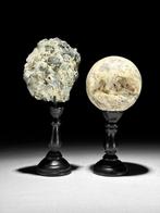 GEEN RESERVEPRIJS - Prachtig paar pyriet en kristalkwarts-