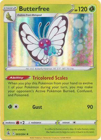 Butterfree 003/264 holo (Fusion Strike), Hobby en Vrije tijd, Verzamelkaartspellen | Pokémon, Losse kaart, Nieuw, Foil, Ophalen of Verzenden
