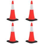 vidaXL Verkeerskegels met zware basis 4 st reflecterend 75, Verzenden, Nieuw