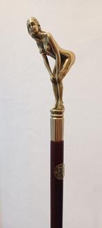 Wandelstok - brons ebbenhout