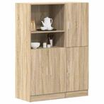 vidaXL 2-delige Keukenkastenset bewerkt hout sonoma, Huis en Inrichting, Woonaccessoires | Wandplanken en Boekenplanken, Verzenden