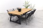 GI Margriet black /Noah tuinset -7-delig, Tuin en Terras, Tuinsets en Loungesets, Verzenden, Nieuw, Hout, Tuinset