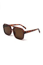 Influencer Zonnebril Bruine Glazen Tortoise Montuur Social M, Ophalen of Verzenden, Nieuw, Feestartikel, Carnaval