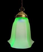 Lamp - tulpenlamp uranium - uranium glas art deco lamp, Antiek en Kunst