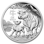 Lunar III - Year of the Ox - 1/2 oz 2021 Proof, Verzenden, Losse munt, Zilver