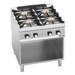 GGM Gastro | Gasfornuis - met 4 branders - 28 kW | GHB899 |, Verzenden