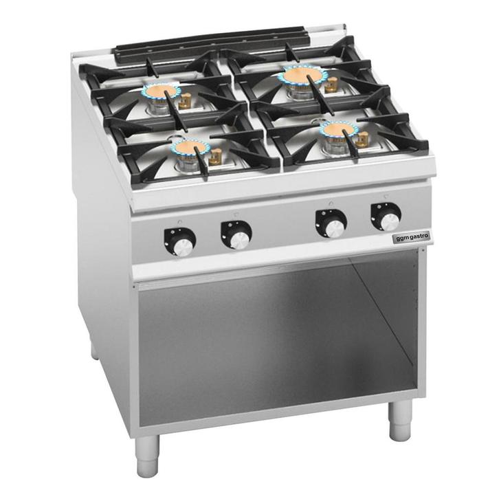 GGM Gastro | Gasfornuis - met 4 branders - 28 kW | GHB899 |, Zakelijke goederen, Horeca | Overige, Verzenden