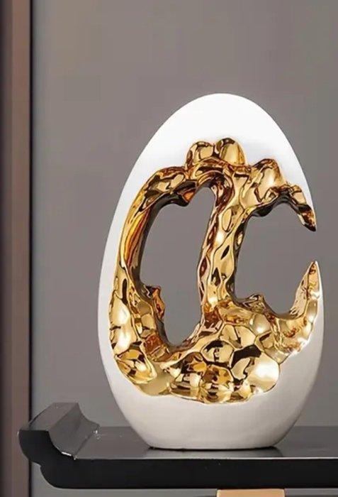 Decoratief ornament - Goud - Gebroken bollen Art Deco, Antiek en Kunst, Kunst | Designobjecten