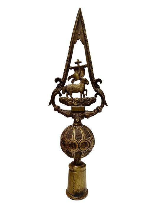 Top van een processiestaf - Agnus Dei - 33 cm - Antiek -, Antiek en Kunst, Kunst | Niet-Westerse kunst