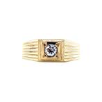 Ring met zirkonia 12 krt, Sieraden, Tassen en Uiterlijk, Ringen, Ophalen of Verzenden, Nieuw