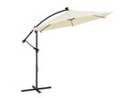 Veiling - Parasol Brazil - 3,5 m - Incl. LED - Wit, Tuin en Terras, Nieuw