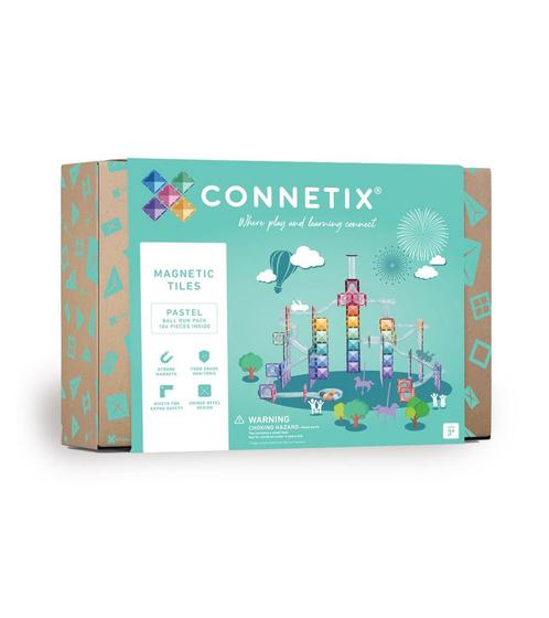 Connetix - Pastel Ball Run Pack knikkerbaan 106 stuks -, Kinderen en Baby's, Speelgoed | Overig