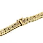 Gouden visgraat schakel collier | 44 cm (visgraat ketting), Sieraden, Tassen en Uiterlijk, Kettingen, Ophalen of Verzenden, Gebruikt