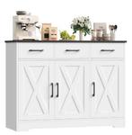 Dressoir Buffetkast met 3 Lades, 3 Deuren en Werkblad, Huis en Inrichting, Keuken | Keukenelementen, Verzenden, Nieuw