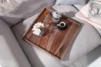 Massives Tablett MAKASSAR 50cm Sheesham rookafwerking, Huis en Inrichting, Woonaccessoires | Vazen, Ophalen of Verzenden, Nieuw