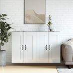 vidaXL Hangkasten 2 st bewerkt hout hoogglans wit, Verzenden, Nieuw, 50 tot 100 cm, Minder dan 100 cm