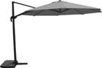 Zweefparasol VirgoFlex Grijs Ø350 cm - inclusief kruisvoet, Tuin en Terras, Ophalen of Verzenden, Nieuw