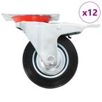 vidaXL 12 st Zwenkwielen 100 mm, Verzenden