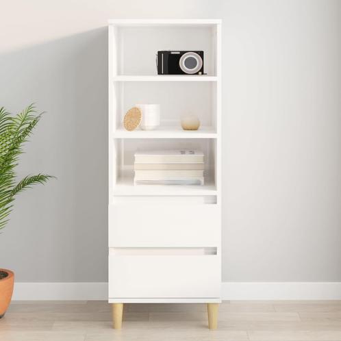 vidaXL buffetkast 40x36x110 bewerkt hout hoogglans wit, Huis en Inrichting, Kasten | Buffetkasten, 25 tot 50 cm, Nieuw, Overige houtsoorten