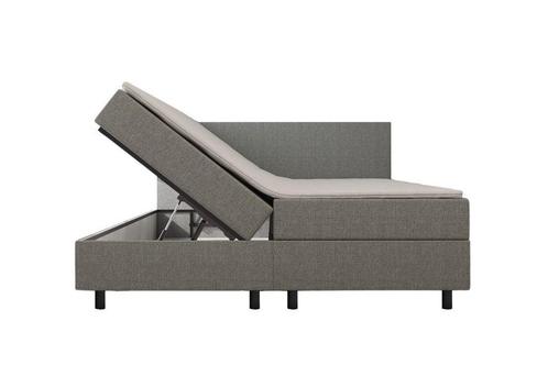Mörgenn Opberg Boxspring Lichtgrijs, Huis en Inrichting, Slaapkamer | Boxsprings, Overige kleuren, Nieuw, Verzenden