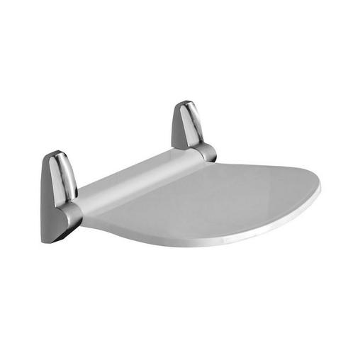 Opklapbare Douchezitting Sapho Sound 38x35.5 cm Wit / Chroom, Doe-het-zelf en Verbouw, Sanitair, Overige typen, Nieuw, Chroom