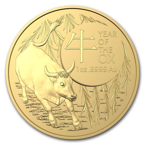 Gouden Ox 1 oz 2021 RAM (5.000 oplage), Postzegels en Munten, Munten | Oceanië, Losse munt, Goud, Verzenden