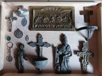 Set van 14 devotional items (14) - Brons, Koper, Tin - 20th